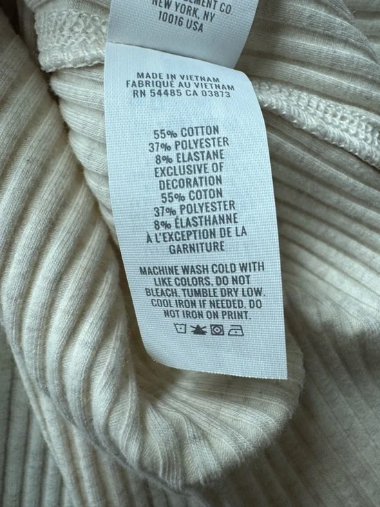 aerie Ribbed Henley Long Sleeve Top — Cream Size M - Picture 9 of 10